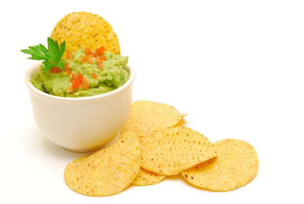 Other Super Bowl party favorite: guacamole and chips.