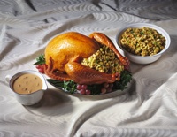 Turkey, gravy and stuffing
